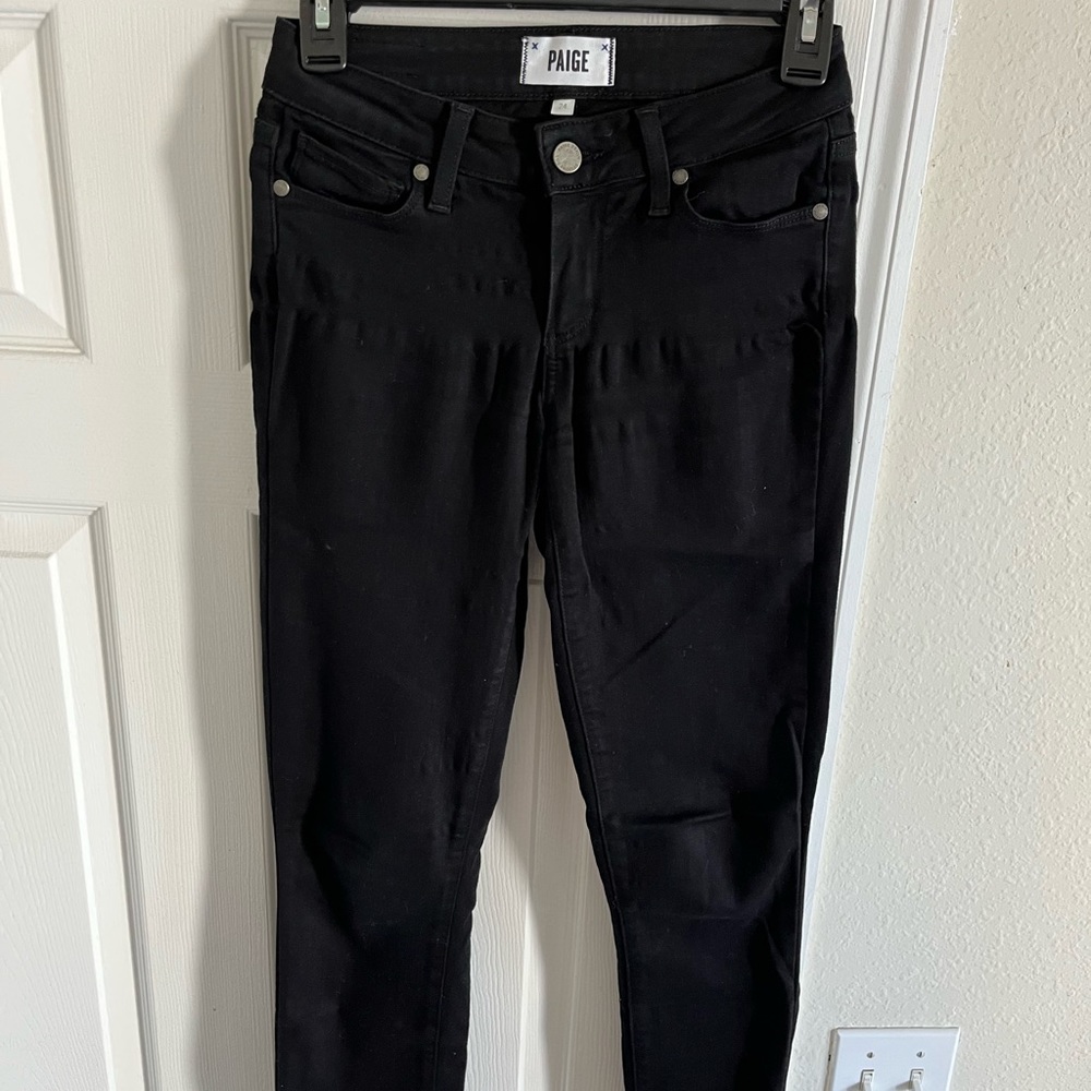 Paige denim black skinny jeans